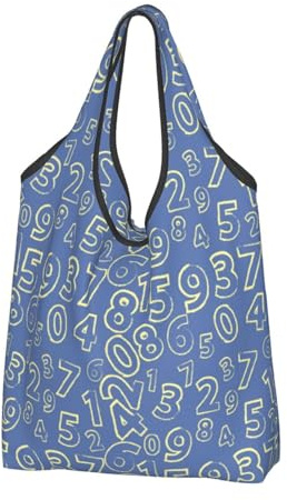 Buewutiry - Borse da donna grandi e leggere, riutilizzabili (2 pezzi), colore: blu
