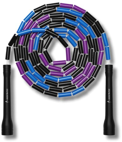 Elevate Rope Cuerda de Saltar con Cuentas Profesionales - 3m Ajustable, Cuentas de Calidad & Cordón de Poli - Para Estilo Freestyle, Cardio y Trucos - Adecuado para Todos los Niveles y Uso Interior