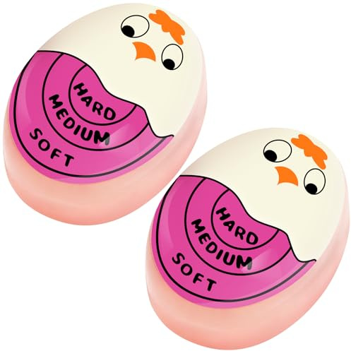 FOREV Egg Timers for Hard Boiled Eggs Timer, Purple 2pcs