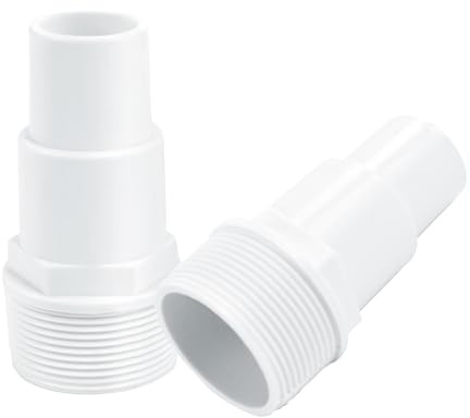 YEAMLTE 2 PCS Adattatore Tubo Piscina Ø 32/38 mm, Raccordo per Pompe con Attacchi Filettati da 1,5