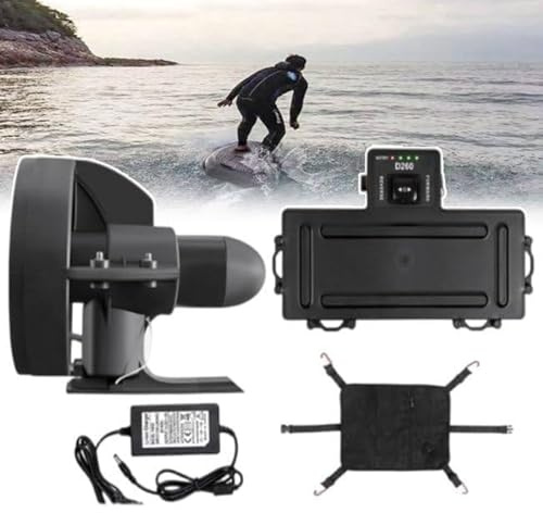 YLANMEI Electric Motorized Surfboard, Surf & SUP Fin Battery Electric Fin Stand Up Paddle Board Motor Surf Board, 12V Kayak Surfboard Rechargable Jet Powered Surfboard Kit,D260