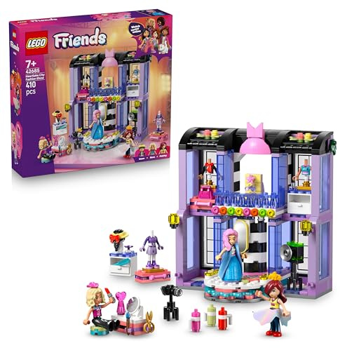 LEGO Friends Heartlake City Fashion Show - Dress-Up Toy w/ 3 Mini Dolls, a Catwalk, Customisable Outfits incl. Skirt, Coat, Hats & Accessories - Creative Gift for 7+ Year Old Girls - 42685