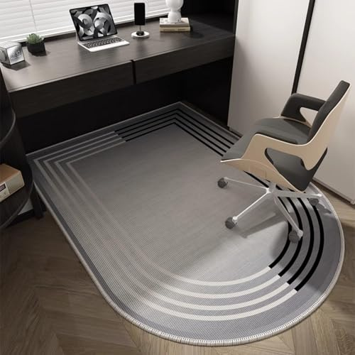 Odot Alfombra para Silla de Escritorio Gris Alfombrilla Protectora para Suelos Alfombra Silla Ruedas Antideslizante Gaming Tapete de Protección para Parqué y Suelos Duros (Gris,80x120cm)