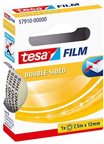 tesafilm doppelseitiges Klebeband, Fotofilm - für Fixierungen auf Papier und anderen Materialien - 1 Rolle 7,5m : 12mm