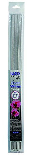 Cake Company PME FW118 Blumendraht für Zuckerarbeiten, Drahtgröße 18, Legierung, Weiß, 0.1 x 0.11 x 36 cm, 1 Einheiten