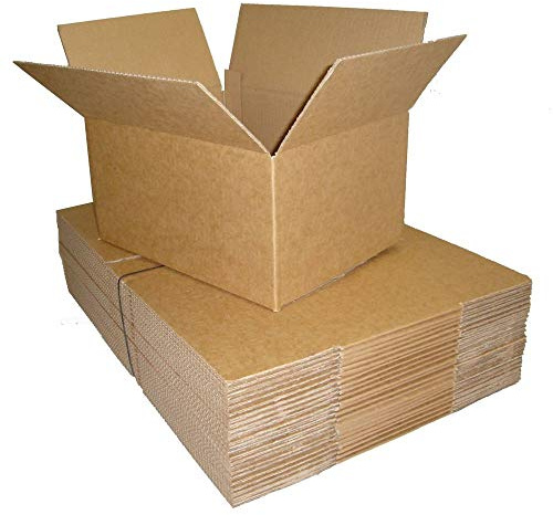W E Roberts Pack of 50 A4 Sized Removal Packaging Corrugated Cardboard Boxes - Single Wall - 12” x 9” x 4/305mm x 229mm x 102mm