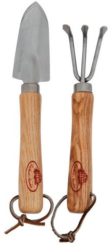 Esschert Design Mini-Tools Schippe und Harke, ca. 3,4 cm x 2,3 cm x 19 cm