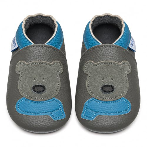YIHAKIDS Bébé Filles Garçons Chaussures | Cuir Souple Enfant Chaussons Cuir Doux Chaussures Premiers Pas