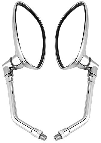 Motorrad Spiegel Rückspiegel Set für Lenker 2pcs Modifiziertes Chrom