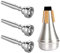 Trompetenmundstück (3C, 5C, 7C) mit leichtem Aluminium-Trompeten-Dämpfer für Yamaha Bach Conn King -Musikinstrumente, silberfarben, 3 Stück