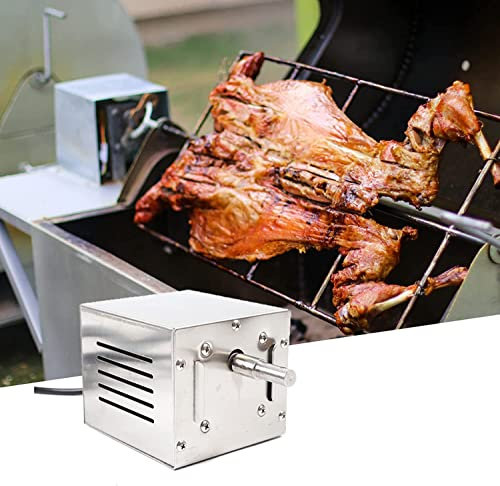 Asador de acero inoxidable de 25 W, pincho giratorio, motor de barbacoa 2,5 r/min, motor de parrilla eléctrico, asador de acero inoxidable, asador giratorio, accesorio para barbacoa, 60 kg