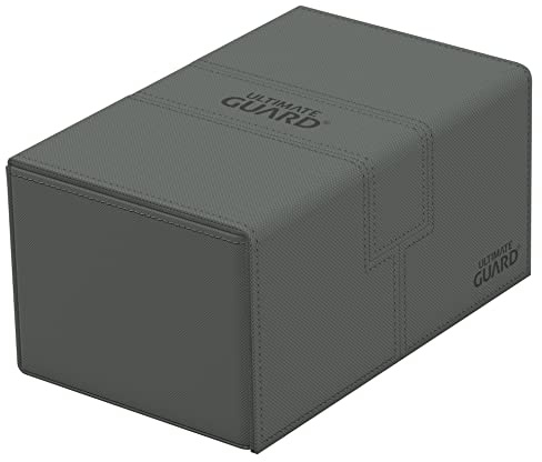 Ultimate Guard UGD011241 Twin Flip`n`Tray 160+ XenoSkin Monocolor Gris Boîte à cartes