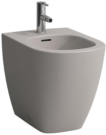 LAUFEN Lua Standbidet, mit Überlauf, 1 Hahnloch, 360x520mm, Eckventile innenliegend, H8320810373021, Farbe: Manhattan
