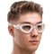 AqtivAqua Lunettes de Natation Lunettes Piscine Enfants Adultes Femme Homme DX-C (Blanc Transparent, Étui Argent, Verre Teinté)
