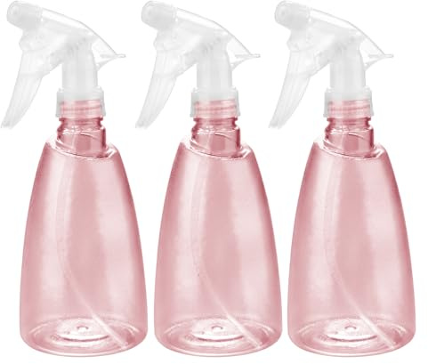 Oiiurly 3 Pcs Water Spray Bottle 500ml Plastic Empty Spray Bottles With Fine Mist and Inject Modes for Home Cleaning Hairdressing Gardening Plants Refillable Sprayer Bottle(Pink)