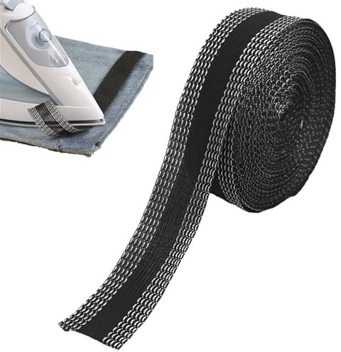 banjiabb 10m Saumband Zum Aufbügeln,Bügelband,Saumband Zum Aufbügeln Waschfest,Saumband,Bügelband Hose Kürzen,Bügelband Für Vorhänge,Saumband Selbstklebend,für Hosen,Kleidung,Stoffe,2.5cm Breit