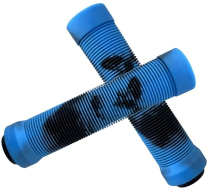 ZCLGOOD Bike Handlebar Grips, Non-Slip Rubber Bicycle Handle Covers for MTB Mountain Bikes, BMX, Scooters, Soft Cycling Grips Replacement for Adult and Kids Bicycles, Blue