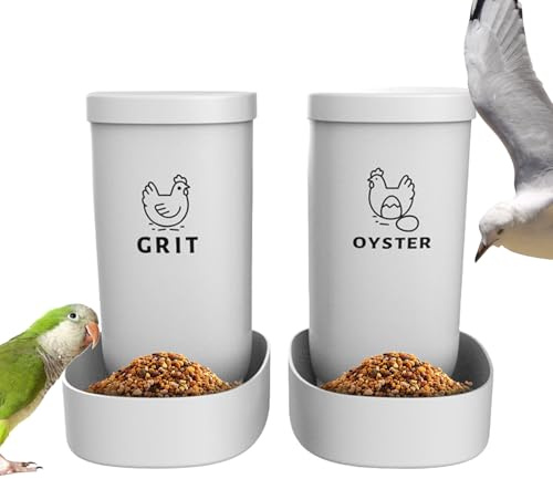 Comederos de Aves de Corral para Pollos, dispensador automático de Alimentos para Pollitos, 2 Piezas, Caja de alimentación para Aves de Corral a Prueba de derrames para Grano, Conchas de,