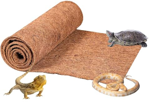 40 x 100 cm Alfombra para Reptiles de Fibra, Rollo de Revestimiento de Coco para Macetas, Esteras Petri de Fibra de Coco, Caja para Cestas Colgantes