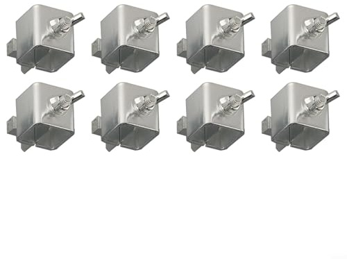 8 abrazaderas de soldadura a tope, clips localizadores de chapa para soldadura de borde a borde, soporte de posicionamiento ajustable, juego de accesorios de soldadura de acero galvanizado