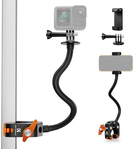 K&F Concept Super Clamp avec Bras Flexible 30 cm, Filetages 1/4 3/8
