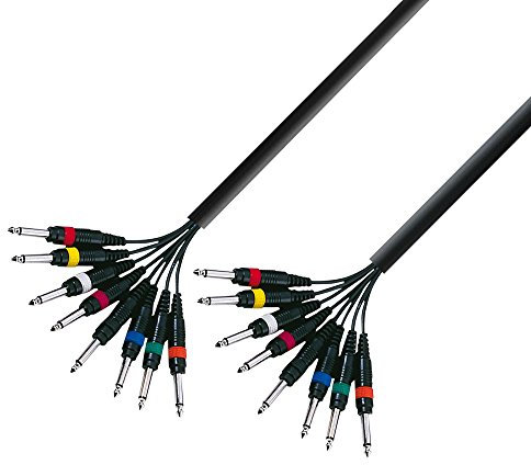 Adam Hall Cables 3 STAR L8 PP 0500 - Câble Multipaire 8 x Jack 6,35 mm mono vers 8 x Jack 6,35 mm mono 5 m