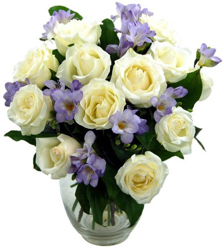 Clare Florist Breathtaking Amethyst Bouquet with Next Day Delivery - Rose and Freesia Fresh Flowers