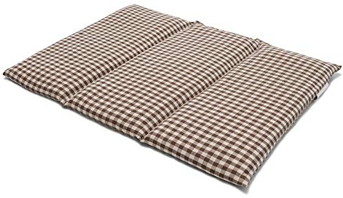 Coussin aux pépins de raisins - Taille 40x30-3 compartiments - Brun et Blanc - Coussin thermique - Coussin aux graines - Compresse froide -
