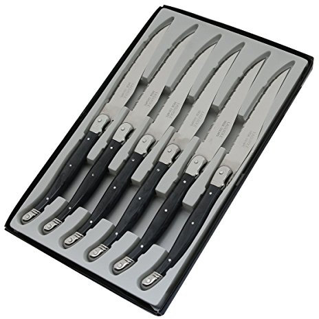 Box mit 6 Messern Laguiole Postiche Gris, 25,7 x 15,7 x 1,5 cm