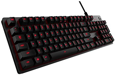 Logitech G413 Mechanische Gaming-Tastatur, Taktile Romer-G Switches, Gebürstetes Aluminiumgehäuse, Programmierbare F-Tasten, USB-Durchschleife, Skandinavisches-Layout - Carbon/Schwarz