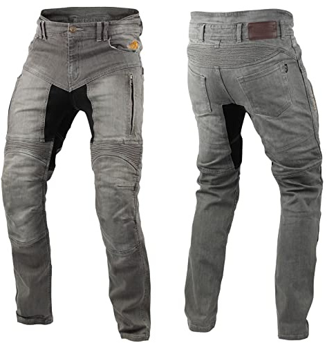Trilobite Parado Regular Fit Pantaloni Moto, Jeans Moto da Donna, Protezioni Ginocchia e Fianchi, Grigio, Regolare, 34