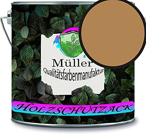 Peinture de protection pour bois - Résistant aux intempéries - Protection longue durée contre les intempéries - Couleur de protection du bois RAL 1011 - Marron beige - Marque Müller
