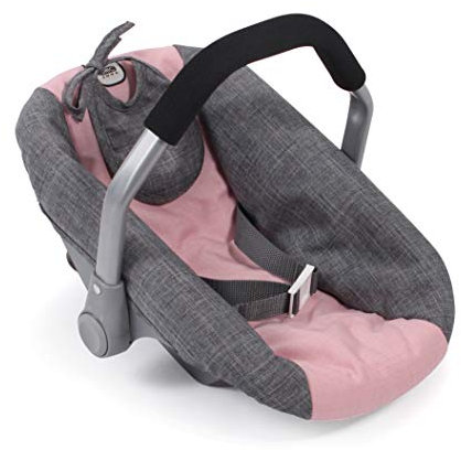 Bayer Chic 2000 708-15 Puppen-Autositz für Baby-Puppen, Puppentrage, Melange rosa