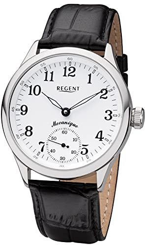 REGENT Herrenuhr Handaufzug mit Lederband 11020048
