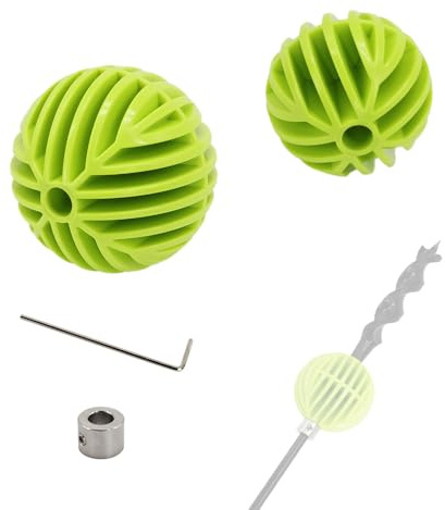 QZATTCAEN Flex Bit Placement Tool & Bumper Ball Guide Kit for 1/4 Shank Drill Bits - Includes 1-3/4 & 2-5/16 Guides for Cable Installation