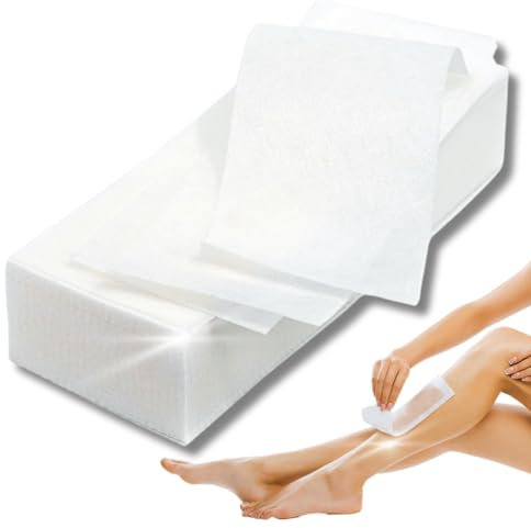 LALILL Vliesstreifen 100 Stück für Wachs - Vlies Streifen für die Haarentfernung mit Warmwachs Sugaring Paste Beine Achsel Arme Intimbereiche Körper Gesichthaarenfernung Wachsstreifen - Wax Waxing