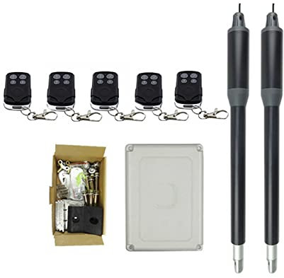 Kit d'ouverture de portail automatique Ouvre-porte automatique à double battant, ouvre-porte électrique avec télécommande for porte industrielle et résidentielle for la sécurité à la maison/ferme/gara