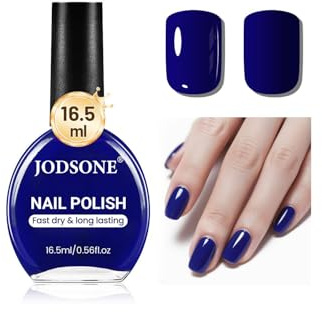 JODSONE 16.5ml Dark Blue Nail Polish Large Volume Quick Dry Nail Polish, Long Lasting Shine, Fingernail Toenail Nail Art DIY Home Travel Nail Art Gift
