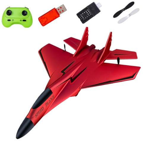 Avión de Control Remoto - Planeador RC, Juguete amigable para Principiantes | 2 Canales RC Flying Toy Aircraft con Luces, avión teledirigido fácil lanzado para niños -Principiantes al Aire