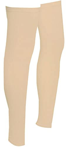 Funda protectora para las piernas de las bicicletas, calcetines de tubo, unisex, para deportes, ciclismo, mangas de bicicleta, calcetines de tubo, Color de la carne, Talla única