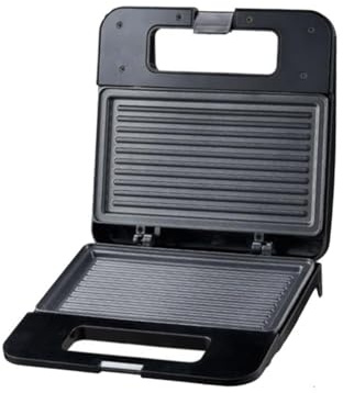 TOBBOMEY Sandwichera Eléctrica Automática Para Desayuno, Tamaño Compacto, Revestimiento Antiadherente, Calentamiento Doble Cara, Voltaje Ac220-240v, Uso Doméstico, 1 Unidad