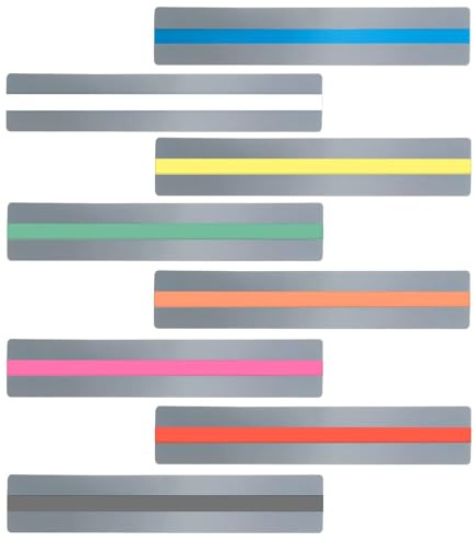 8PCS Guided Reading Highlight Strips, Colored Overlay Reading Tracking Rulers for Dyslexia Irlens ADHD to Reduce Visual Stress, Visual Aids Overlays Ruler for Reading Beginner Y4-YDSQ
