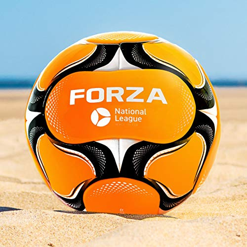FORZA Pallone da beach football [misura 3, 4 e 5] | Pallone da beach football termico con esterno morbido in PU, cuscino in schiuma EVA e camera d'aria in butile, palla da beach Soccer per bambini