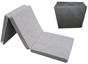 Natalia Spzoo Faltmatratze Klappmatratze 180x80x10 cm mit Aufbewahrungstasche (Grau 1008)