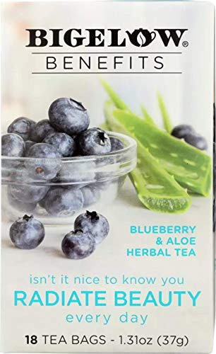 Bigelow Tea Blueberry & Aloe Herbal Tea, 37g