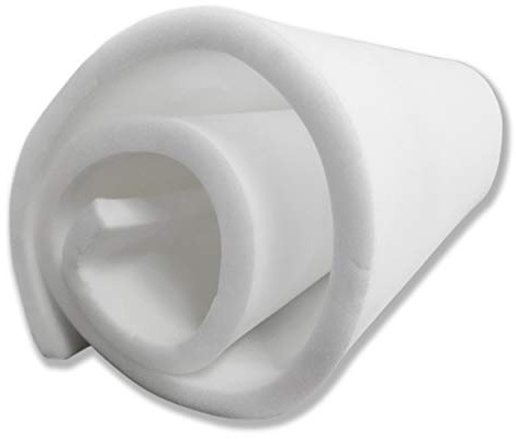 Panini Tessuti, Lastre di Gommapiuma in poliuretano espanso facile da tagliare per Imbottitura, rimepimento D21 ritaglio di 60x130x2 cm bianco alta qualità Made in Italy