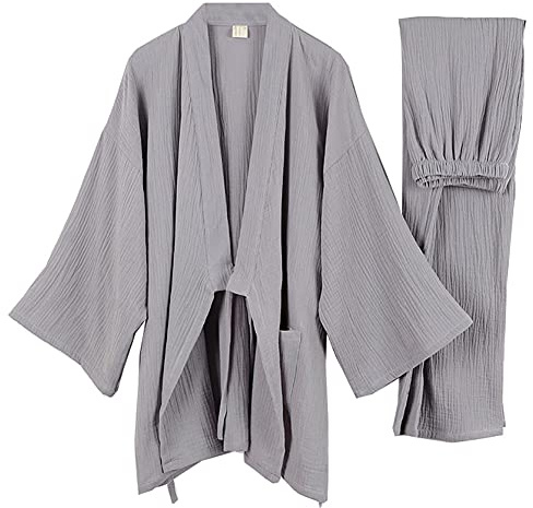 Kimono giapponese Loose Casual Home Pigiama per Uomo Pigiameria, Color64-XXL, XXL