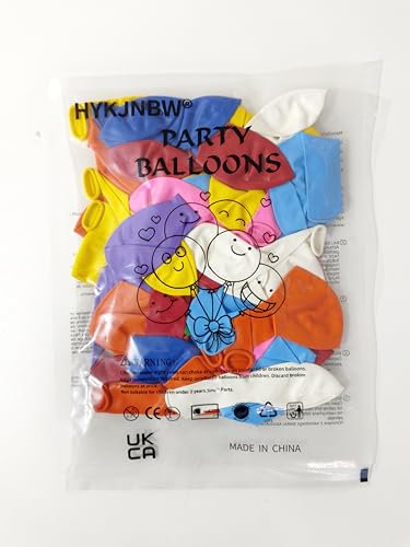 HYKJNBW Rainbow Balloons 50 pack 12 inch Multicoloured Latex Balloons Assorted Rainbow Balloons Birthday Balloons for Birthday Party Wedding Baby Shower