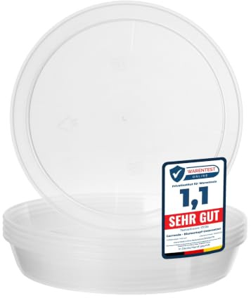 Garronda blomkruka underlägg GD-0026 (5 stycken transparent, ⌀ 12 cm H 1,8 cm)