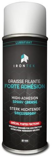 Grasso Spray Lubrificante - IRONTEK - 400 ml | IT111 | Base Sintetica con PTFE | Alta Aderenza e Resistenza | -35°C a +200°C
